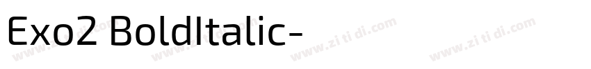 Exo2 BoldItalic字体转换